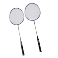 Miniatyrbilde 6 av 8: 2 stk badmintonracket i ferroalloy med sklisikker håndtak - lilla badmintonracketsett for nybegynnere og profesjonelle studenter