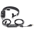 Pikkukuva 1 / 8: Puhelinluuri USB Singe‑Ear -puhelinluuri mikrofonilla ja äänenvoimakkuuden säädöllä