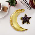 Miniatyrbilde 5 av 7: Ramadan serveringsbrett med halvmåne og stjerne matbrett muslimsk islam Mubarak matbrett for festdekorasjon