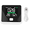 Miniatyrbillede 1 af 8: WIFI Luftkvalitetsmonitor LCD Farveskærm 1000mAh USB PM2.5 Temperatur Fugtighedsmåler Tester Termometer