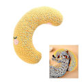 Miniatyrbild 1 av 5: Fluffig Katt Lugnande Kudde - Söta U-formade Designkuddar För Husdjurssömn (vit/blå/gul) Zekai gul