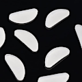 Miniatyrbild 3 av 5: Halkskyddande silikonnäskuddar för glasögon - 10 par (transparent, 1 mm)