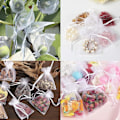 Miniatyrbillede 2 af 5: Parti med 100 hvide poser, 7 x 9 cm, organza gavepose, smykkepose, lavendelposer, bryllupsgave