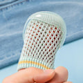 Miniatyrbillede 3 af 5: Bomulds Non-slip Gulvsokker til Baby Toddler Piger Khaki SL 6-12 Måneder