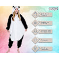 Miniatyrbilde 4 av 5: Dyre- og sjødyr plysj cosplay-drakt - Morsom og komfortabel Halloween-kostyme for voksne XX-Large Panda