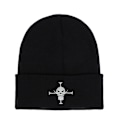 Miniatyrbillede 3 af 5: 1 stk. Vinter Elastisk Varm Blød Hue til Mænd Kvinder Letvægts Stilfuld Omkantet Beanie, Sort