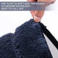 Miniatyrbilde 2 av 5: Sklisikker mikrofiber badematte - absorberende og maskinvaskbar - blå - 50x80 cm