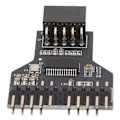 Miniatyrbillede 4 af 8: 9 Pin USB Splitter 9 Pin til Dual 9 Pin In Line USB2.0 stik hun 1 til 2 han 0,3 meter forlængerkabel USB header Hub