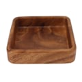 Miniatyrbillede 5 af 8: Valnøddefrugtfad Glat Tekstureret Elegant Træserveringsbakke til Snack Frugt Nød Køkkenredskaber Firkantet 15x15cm