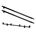 Miniatyrbilde 5 av 8: Fiskestangbrakett 2 seksjoner teleskopisk aluminiumslegering fiskestangstøtte med universell tråd for utendørs fiske2x45,5cm bakke