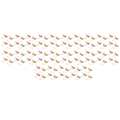 Miniatyrbilde 7 av 8: 100 stk. katteformede gullrose gulljern hule design mini morsomme permklips for dokumenter billetter