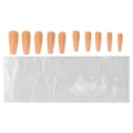 Miniatyrbillede 1 af 8: 10 stk. rene farve fuld dækning falske negle kvinder piger elegant fashionabel falsk neglespids manicure værktøj N5354-02
