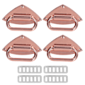 Miniatyrbillede 1 af 8: Taske Spænde Legering Materiale Stabil Robust Holdbar Smuk Smuk Bagage Spænde til DIY Tasker HåndtaskerRose Guld