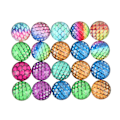Miniatyrbillede 1 af 8: 20 stk Dragon Scale Resin Flat Cabochons Lyse farver 12mm Dome Cabochons Gems til DIY Halskæder Armbånd Øreringe