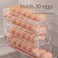 Miniatyrbilde 3 av 5: 2 stk. 4-lags eggholder automatisk rullende dispenser eggstativholder