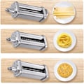 Miniatyrbilde 4 av 5: Pastamaskin Tilbehør For Kjøkkenmaskin, Pastarulle i Rustfritt Stål, Spaghettikutter, Fettuccinekutter Sett