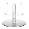 Miniatyrbillede 2 af 8: Kagefad Multi Rund Tiers Transparent Akryl Høj Stabilitet Cupcake Tårn til Display Servering Fest 3 Tier