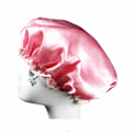 Miniatyrbilde 1 av 5: Tykke kvinner dusj satin hatter bad dusj hatter vanntett bade hatter