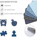 Pikkukuva 5 / 5: 30 KPL Kangaspaikka, vedenpitävä itseliimautuva denim-farkkupaikka vaatteiden korjaukseen, 5 väriä DIY-farkkupaikkoja vaatteisiin farkkuihin takkeihin (4,9 x