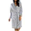 Miniatyrbilde 1 av 4: Hettegenser i grå fleece for kvinner - Elegant nattøy 2XL