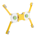 Miniatyrbillede 3 af 8: Bærbar computer kølepude USB foldbar radiator køler stand lys bærbar med AntiSkid montering (Jaune )