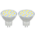 Miniatyrbillede 1 af 8: 2 stk lyspære LED MR11 12V 3W keramisk sokkel Ultraviolet fri synsbeskyttelsespære til soveværelse stue Varmt lys 3000K