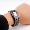 Miniatyrbillede 4 af 8: Binær Matrix Blå LED Digital Watch Mænd Kvinder Cklassisk Moderigtigt Future Technology Binært Ur