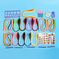 Pikkukuva 5 / 8: Paper Quilling -sarja Gradient Ramp Värikäs Scrip DIY Käsityötaidetyökalusarja