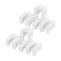 Miniatyrbillede 3 af 8: 2 stk. Badminton Stringing Racquet Load Spreader Badminton Tennis Racquet Pulling Machine Threading Tilbehør Høj Belastning Spreader Beskytter Hvid