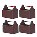 Miniatyrbillede 5 af 8: 4 stk. dukkehus værktøjskasse træ retro værktøjskasse ornament miniature dukkehus tilbehør til dukkehus dekorationer