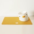 Miniatyrbillede 2 af 7: PU læder kæledyr skål placemat vandtæt olietæt kæledyr skål måtte kat hund kylling skål placemat