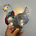 Miniatyrbillede 5 af 5: Julepynt Kylling Statue Plæne Gårdhave Skulptur Dekoration