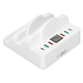 Miniatyrbilde 4 av 8: Trådløs ladestasjon USB ladestasjon Dock QC3.0 PD hurtiglading med display for flere enheter UK-plugg 100‑240V