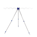 Miniatyrbillede 1 af 7: Fiske Stænger Tripod Aluminium Legering Indtrækkelig Fiske Stang Stativ til Udendørs
