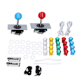 Miniatyrbild 5 av 8: QM070906 Tvåspelarversion Arkadspel DIY-kit LED-knapp 8-vägs joystick för Windows Arkadspel