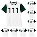 Pikkukuva 3 / 5: Squid Game Naisten Cosplay- set lyhythihaisella T-paidalla - 456 L