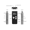 Miniatyrbild 2 av 5: Paranormal Utrustning Digital EVP Röstaktiverad Inspelare USB US 8GB (Svart)