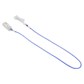 Miniatyrbillede 7 af 8: Gennemsigtig lydhjælpeklemme A13 fikseringsbeskytter, der holder blå BTE-lydforstærker Lanyard M Monaural