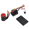 Miniatyrbillede 5 af 8: 60A børsteløs ESC med programmeringskort 2300kv børsteløs motor med 4 mm bananplugbøjle til 1/10 1/8 RC bil lastbil