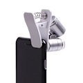 Miniatyrbild 4 av 4: 60x Clip-on Mikroskop för Mobiltelefon med UV-LED Universal Makroobjektiv Bärbar Smartphonekamera Lupp för Små Tryck Klockor Smycken