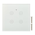 Miniatyrbillede 1 af 8: WiFi Smart Wall Light Switch Hærdet glas Fjernbetjening Trådløs Smart Panel Switch 100‑240V