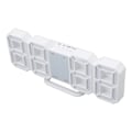 Miniatyrbillede 7 af 8: 3D LED digitalt ur Tid Temperaturdisplay Natlys Alarmfunktion Hvidt 3D digitalt ur til hjemmefjernbetjeningsversion