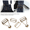 Miniatyrbild 8 av 8: 10 st/ set Metall Justerbar rem Spännen Knapp för Haklapp Byxor Jeans Barnkläder 2,7 cm (Brons)