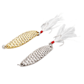 Miniatyrbillede 6 af 8: Fiskeske Lures Leech Form Sequin Hård Metal Spinner Bait til Ferskvand Saltvand Ørred Bass20g