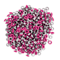 Miniatyrbilde 5 av 8: 500 stk trykknapper i jernmateriale, flate, glatte, lyse overflater, lette, fargerike syknapper YK4/5C28 (rosa rød)