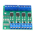 Miniatyrbild 1 av 8: MOS-drivrutinmodul 4-vägsfälteffekt PLC-förstärkarkort 3‑20V PWM-ingång DC 3,7V‑27V-utgång