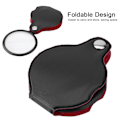 Miniatyrbillede 8 af 8: 8X Mini foldbar lommesmykkeforstørrelsesglas Lup med pose