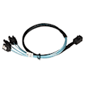 Pikkukuva 1 / 8: 12 Gt/s Mini SAS HD SFF 8643 - 4 SATA 3.0 -kaapeli PVC-kaksoiskanava 7P -palvelimen kiintolevyryhmän datakaapeli 0,5 m / 1,6 jalkaa