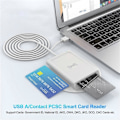 Miniatyrbild 5 av 5: Kontakt + NFC 2-i-1 Smartkortläsare PC-ansluten Dual-Interface