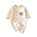 Miniatyrbild 1 av 5: Mysig nyfödd pyjamas - Bedårande björn-sparkdräkt för babypojkar och flickor 0-6 månader